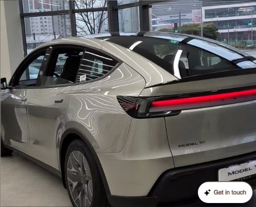 Tesla Model Y Rear Showcase in Showroom