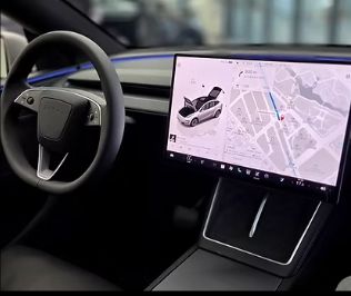 Tesla Cockpit Navigation Screen